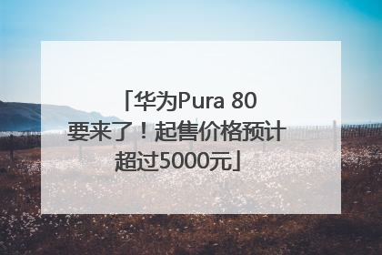 华为Pura 80要来了！起售价格预计超过5000元