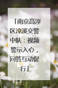 南京高淳区淳溪交警中队：视频警示入心，问答互动促行