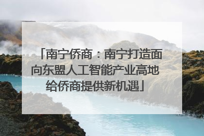 南宁侨商：南宁打造面向东盟人工智能产业高地给侨商提供新机遇