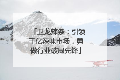卫龙辣条：引领千亿辣味市场，勇做行业破局先锋
