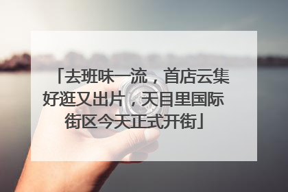 去班味一流，首店云集好逛又出片，天目里国际街区今天正式开街