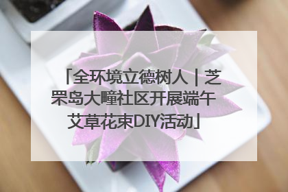 全环境立德树人｜芝罘岛大疃社区开展端午艾草花束DIY活动