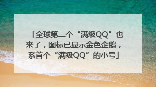 全球第二个“满级QQ”也来了，图标已显示金色企鹅，系首个“满级QQ”的小号