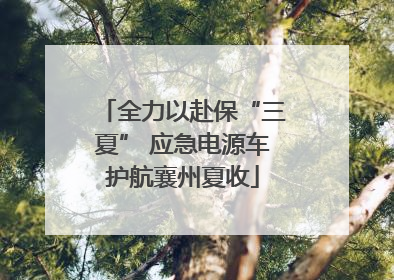 全力以赴保“三夏” 应急电源车护航襄州夏收