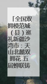 全国双拥模范城（县）巡礼新疆沙湾市：天山北麓双拥花 五届蝉联铸辉煌