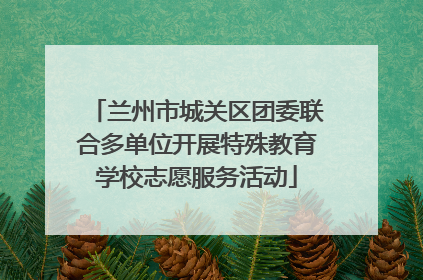 兰州市城关区团委联合多单位开展特殊教育学校志愿服务活动