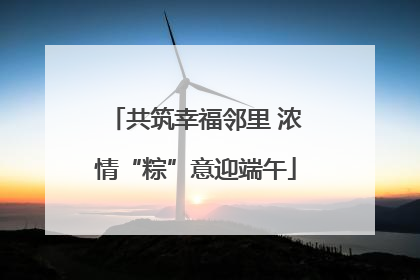 共筑幸福邻里 浓情“粽”意迎端午