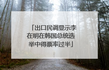 出口民调显示李在明在韩国总统选举中得票率过半