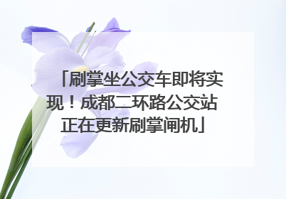 刷掌坐公交车即将实现！成都二环路公交站正在更新刷掌闸机
