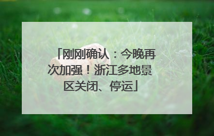 刚刚确认：今晚再次加强！浙江多地景区关闭、停运