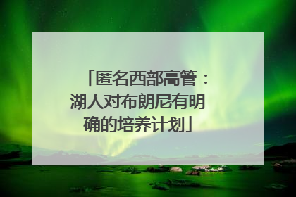 匿名西部高管：湖人对布朗尼有明确的培养计划
