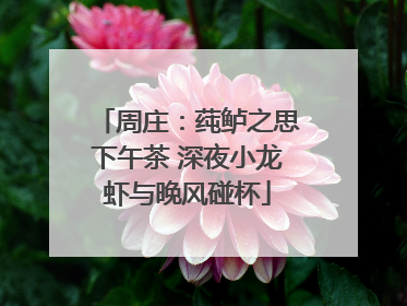 周庄：莼鲈之思下午茶 深夜小龙虾与晚风碰杯