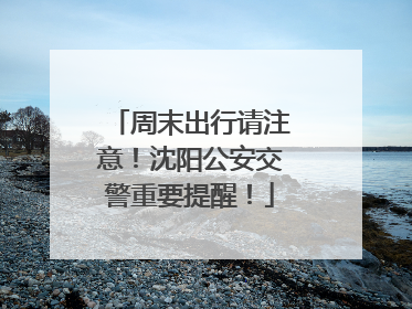 周末出行请注意！沈阳公安交警重要提醒！