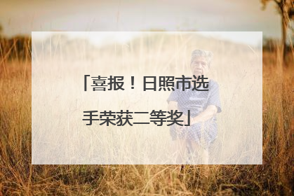 喜报！日照市选手荣获二等奖