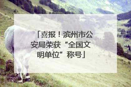 喜报！滨州市公安局荣获“全国文明单位”称号