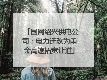 国网绍兴供电公司：电力迁改为甬金高速拓宽让道