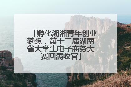 孵化湖湘青年创业梦想，第十二届湖南省大学生电子商务大赛圆满收官
