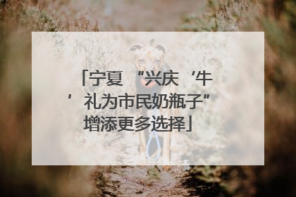 宁夏 “兴庆‘牛’礼为市民奶瓶子”增添更多选择