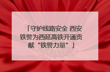 守护线路安全 西安铁警为西延高铁开通贡献“铁警力量”