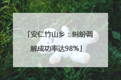 安仁竹山乡：纠纷调解成功率达98%