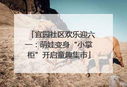 宜园社区欢乐迎六一：萌娃变身“小掌柜”开启童趣集市