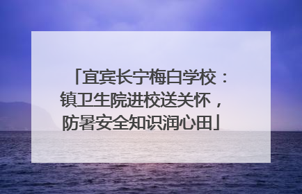 宜宾长宁梅白学校：镇卫生院进校送关怀，防暑安全知识润心田