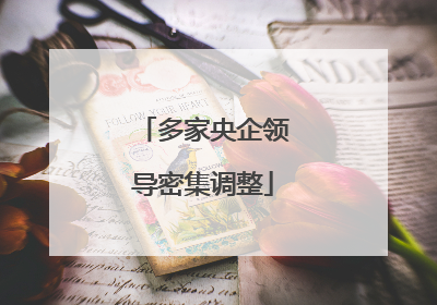 多家央企领导密集调整