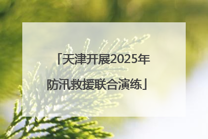 天津开展2025年防汛救援联合演练