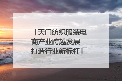 天门纺织服装电商产业跨越发展 打造行业新标杆