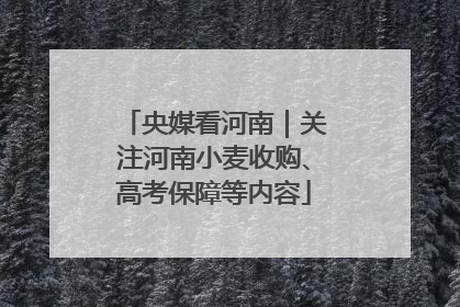央媒看河南｜关注河南小麦收购、高考保障等内容
