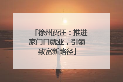 徐州贾汪：推进家门口就业，引领致富新路径