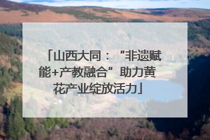 山西大同：“非遗赋能+产教融合”助力黄花产业绽放活力