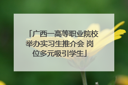 广西一高等职业院校举办实习生推介会 岗位多元吸引学生