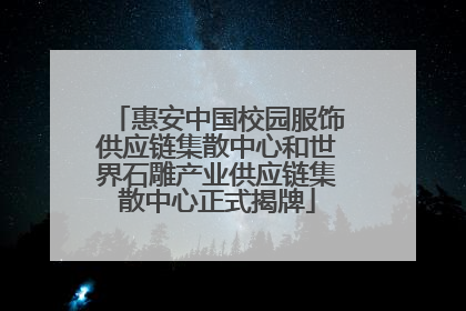 惠安中国校园服饰供应链集散中心和世界石雕产业供应链集散中心正式揭牌