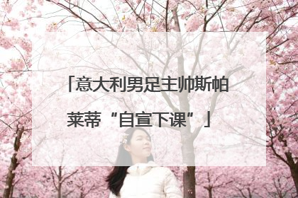 意大利男足主帅斯帕莱蒂“自宣下课”