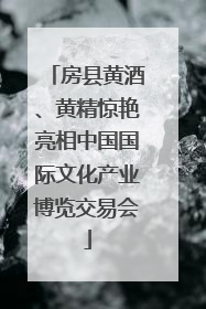 房县黄酒、黄精惊艳亮相中国国际文化产业博览交易会