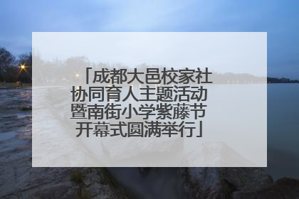 成都大邑校家社协同育人主题活动暨南街小学紫藤节开幕式圆满举行