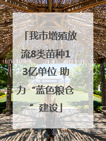 我市增殖放流8类苗种13亿单位 助力“蓝色粮仓”建设
