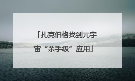 扎克伯格找到元宇宙“杀手级”应用
