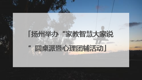 扬州举办“家教智慧大家说”圆桌派暨心理团辅活动