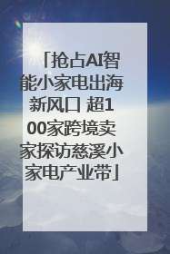 抢占AI智能小家电出海新风口 超100家跨境卖家探访慈溪小家电产业带