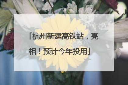 杭州新建高铁站，亮相！预计今年投用