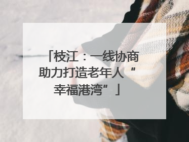 枝江：一线协商助力打造老年人“幸福港湾”