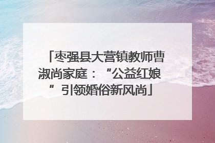 枣强县大营镇教师曹淑尚家庭：“公益红娘”引领婚俗新风尚