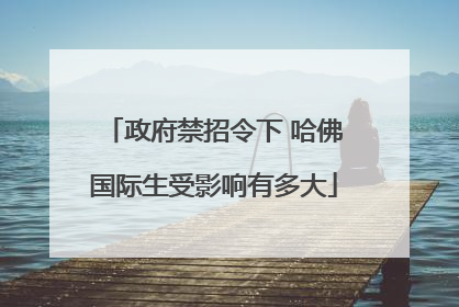 政府禁招令下 哈佛国际生受影响有多大