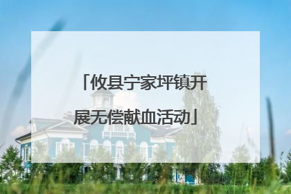 攸县宁家坪镇开展无偿献血活动