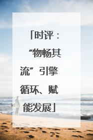 时评：“物畅其流”引擎循环、赋能发展