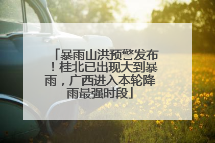 暴雨山洪预警发布！桂北已出现大到暴雨，广西进入本轮降雨最强时段