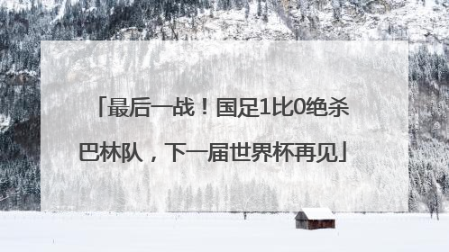 最后一战！国足1比0绝杀巴林队，下一届世界杯再见