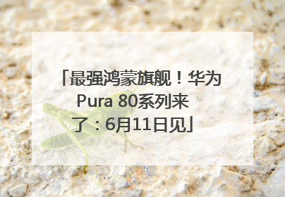 最强鸿蒙旗舰！华为Pura 80系列来了：6月11日见
